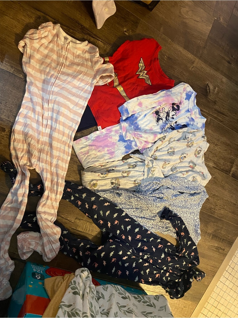 GAP Pink & White Striped Footed Pajama and Assorted Girls' Pajama Bundle